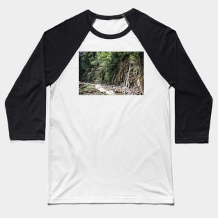 Lainbachtal - Steep tilted rock strata Baseball T-Shirt